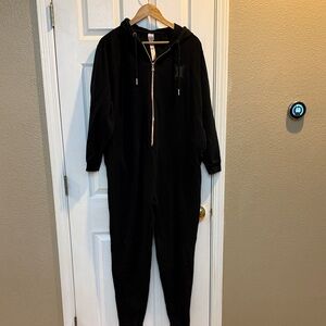 Savage X Fenty Black Kids Footie Onesie